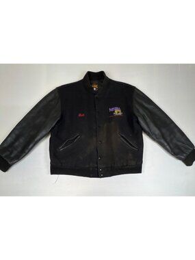 Vintage G.A.M.E. Sportswear MSRA Varsity Jacket Men's Large Wool Leather USA